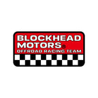 BLOCKHEAD MOTORS BHM Red &amp; Checkered Sticker