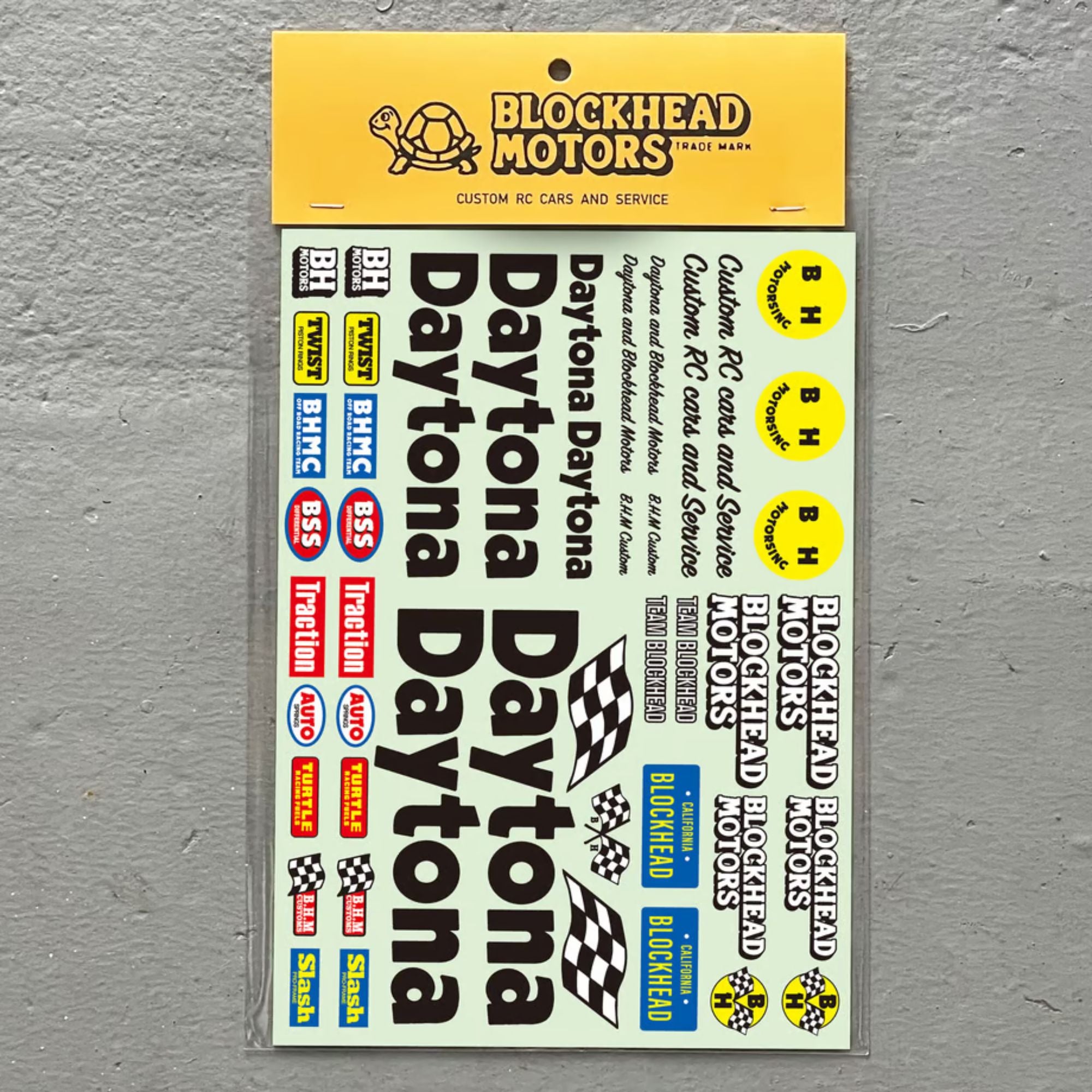 BLOCKHEAD MOTORS Daytona x BLOCKHEAD MOTORS Collaboration Decal Sheet