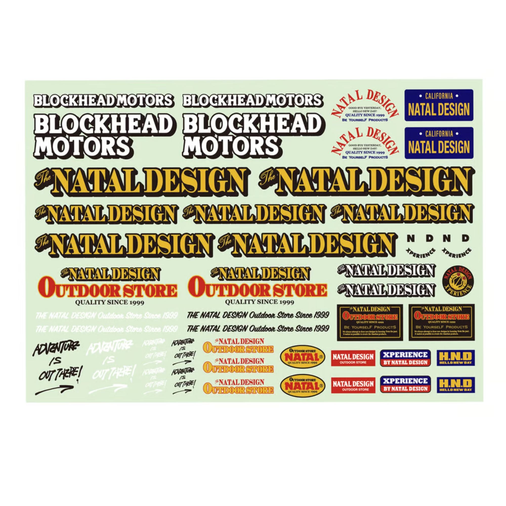 BLOCKHEAD MOTORS NATAL DESIGN x BLOCKHEAD MOTORS Collaboration Decal Sheet