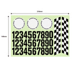 BLOCKHEAD MOTORS Number Decal Sheet