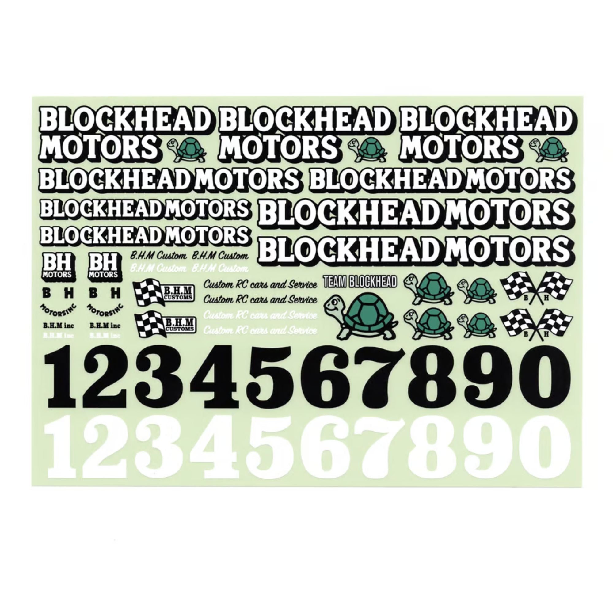 BLOCKHEAD MOTORS Original Decal Sheet Ver.4