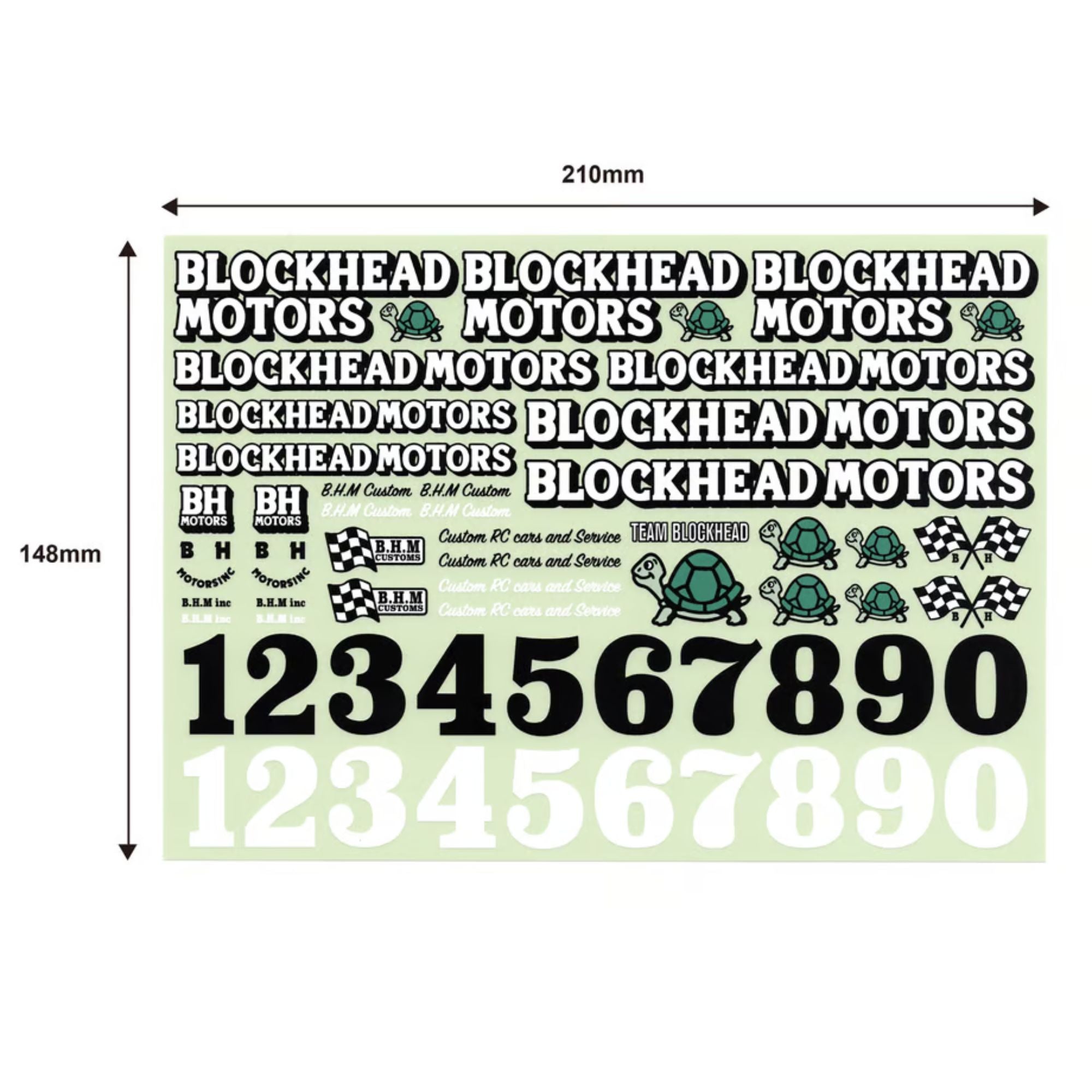 BLOCKHEAD MOTORS Original Decal Sheet Ver.4