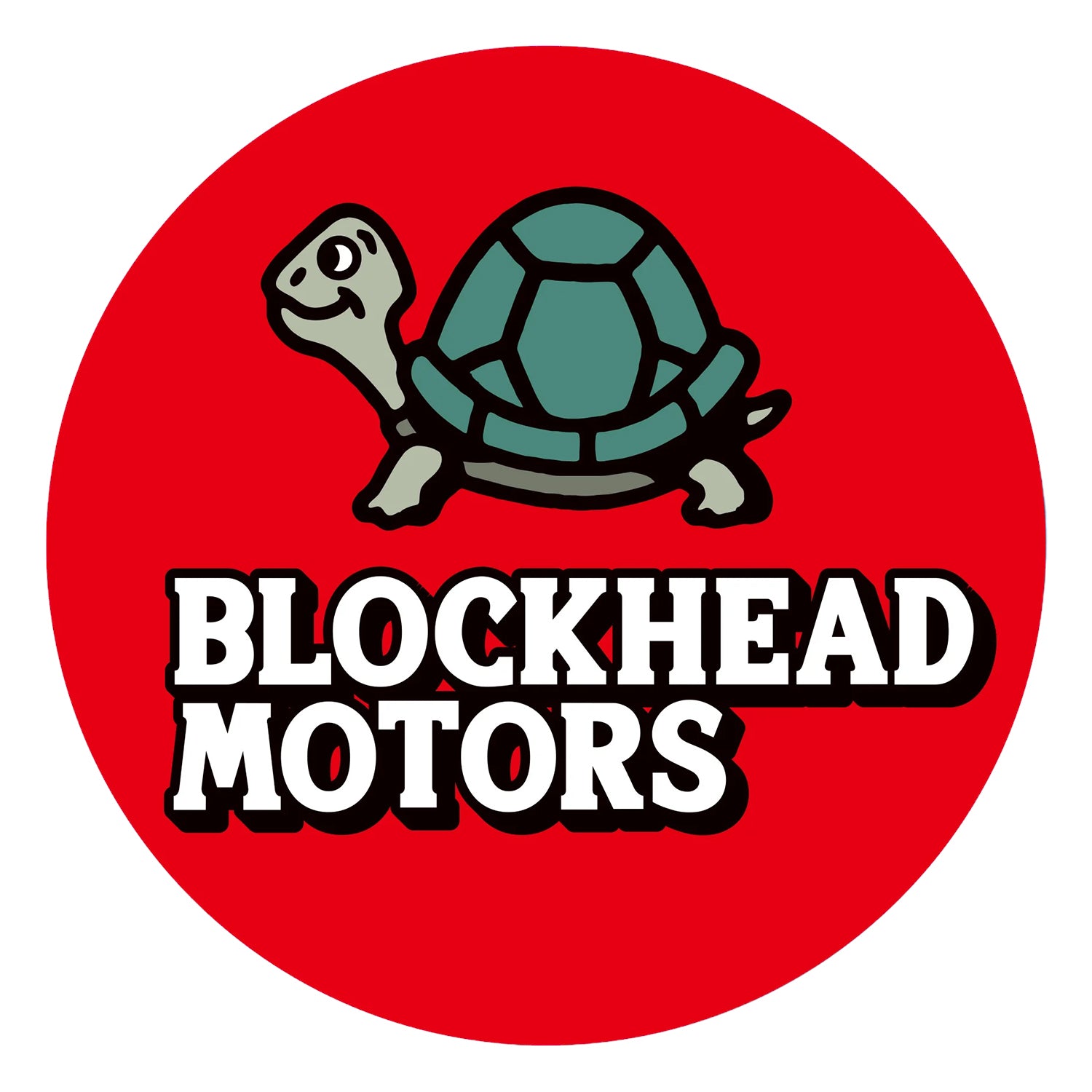 BLOCKHEAD MOTORS Round Sticker