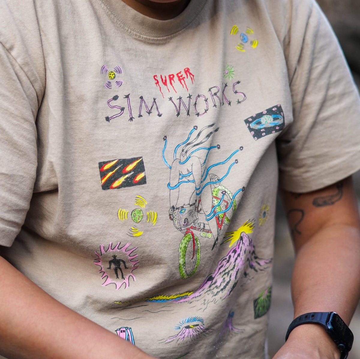 GHOOOST x SIMWORKS Ride Me to the Moon Tee