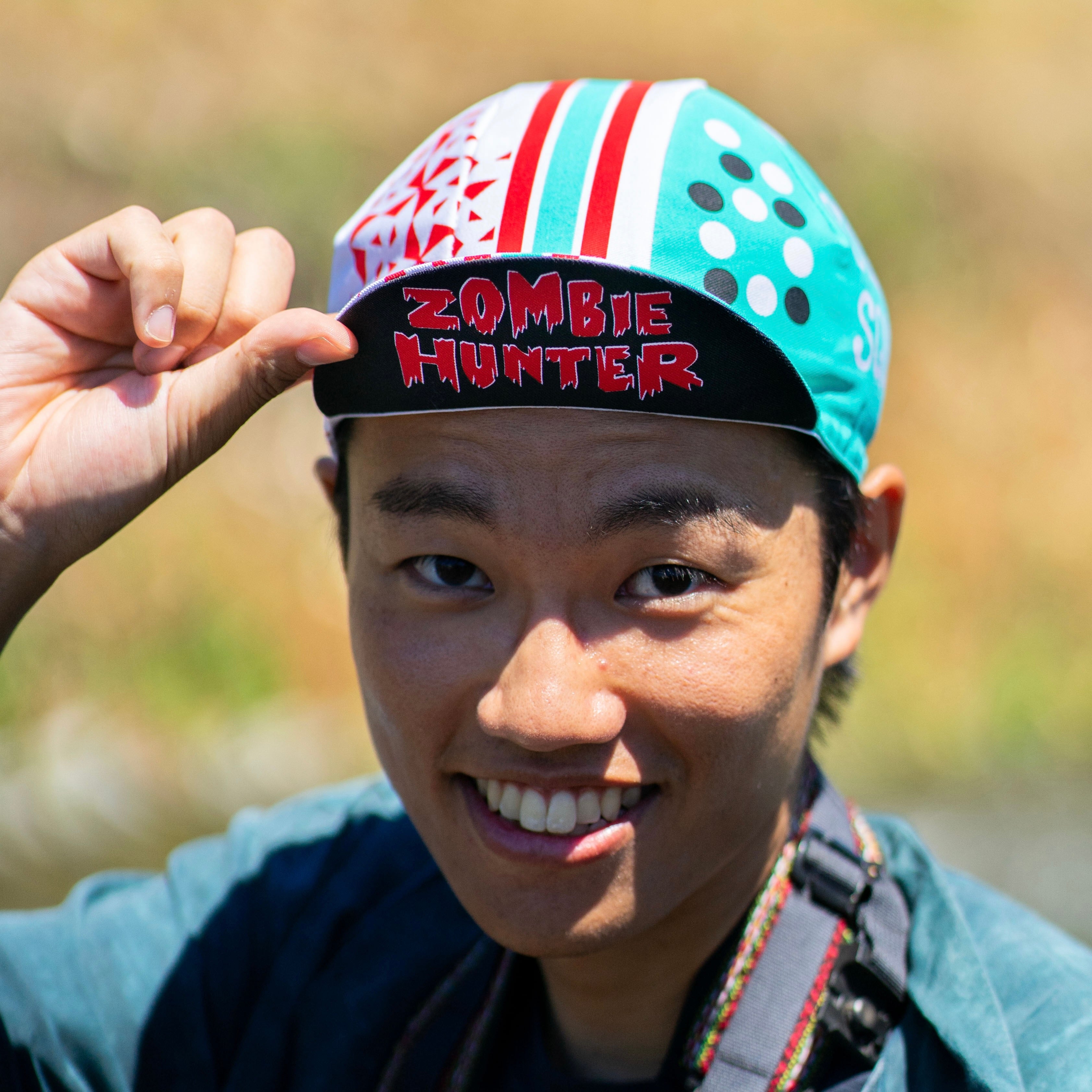 ADAM BELL'S WORKS Cycling Cap - Zombie Hunters on Bikes