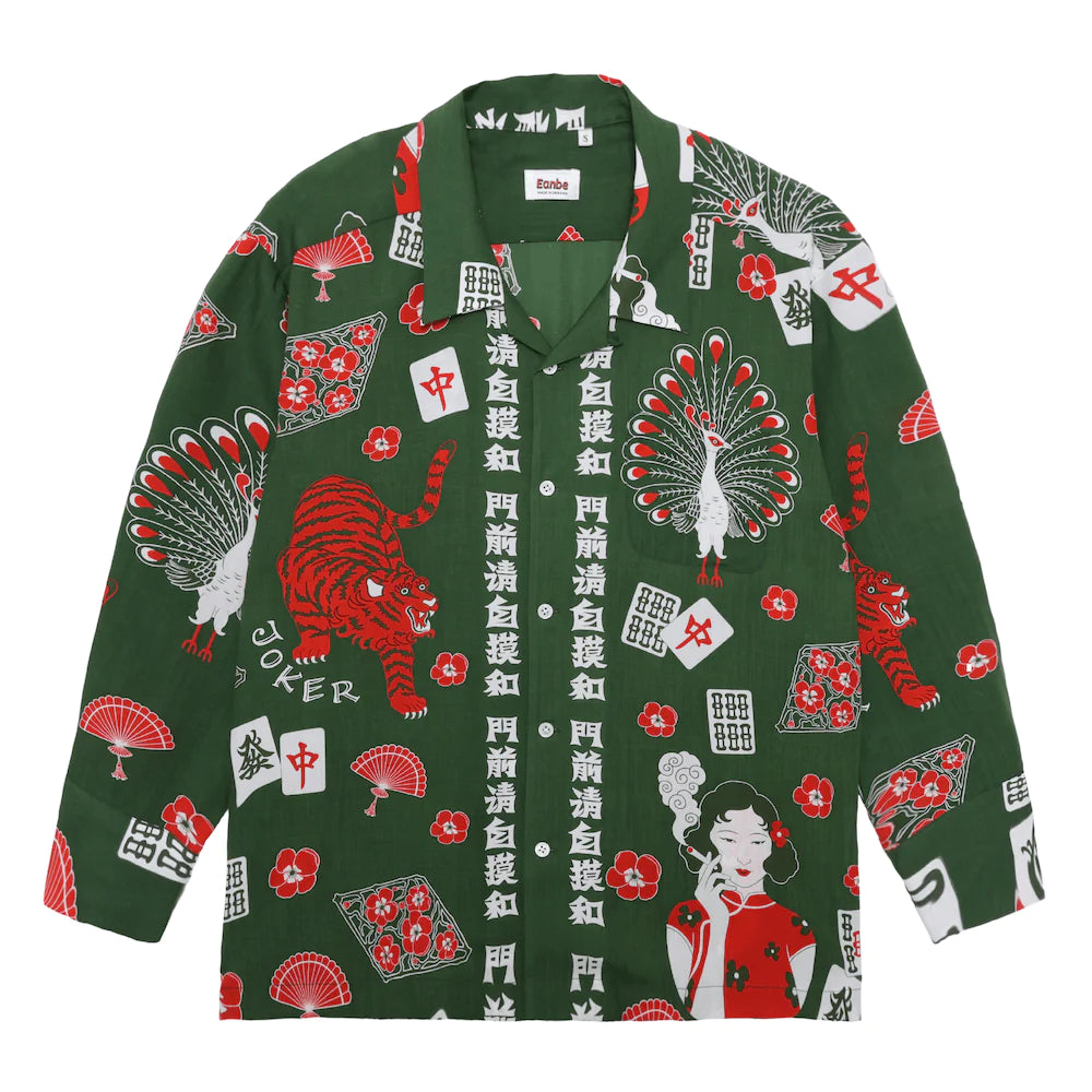 EANBE Long Sleeve Shirts / Mahjong GREEN
