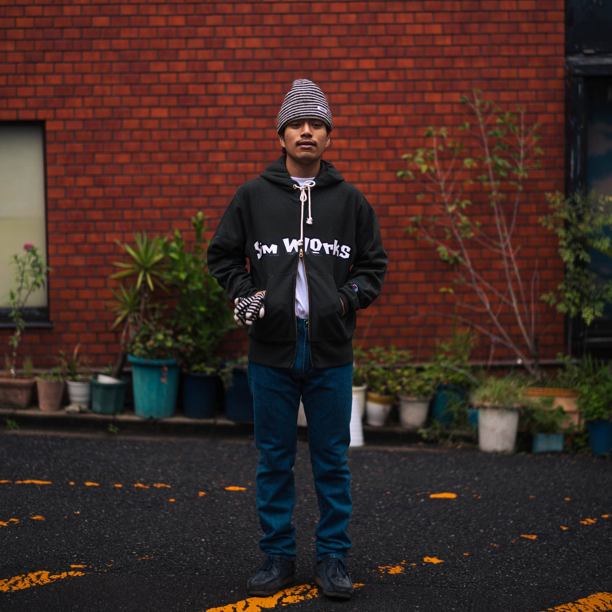 CHAMPION SIMWORKS Logo Zip Hoodie