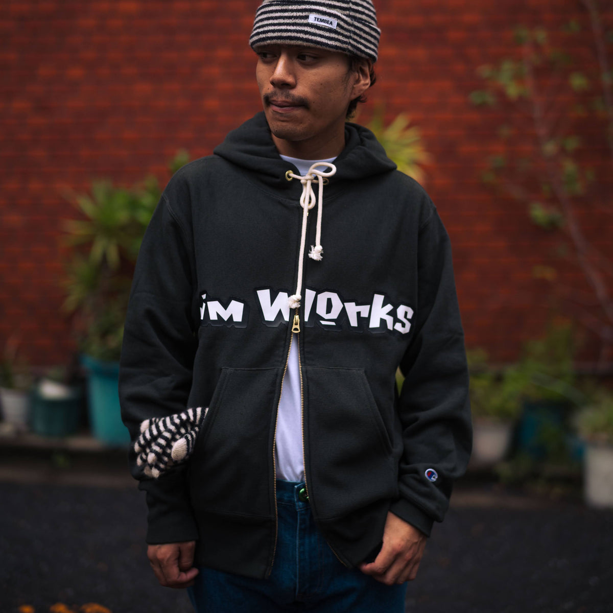 CHAMPION SIMWORKS Logo Zip Hoodie
