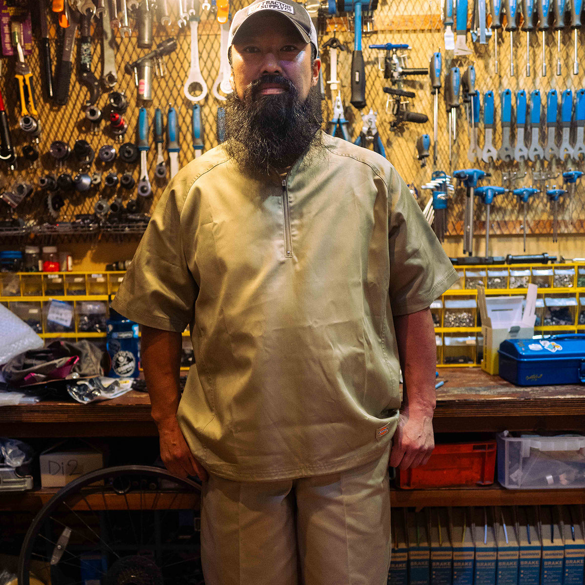 DICKIES Half Zip Bike Worker Shirts