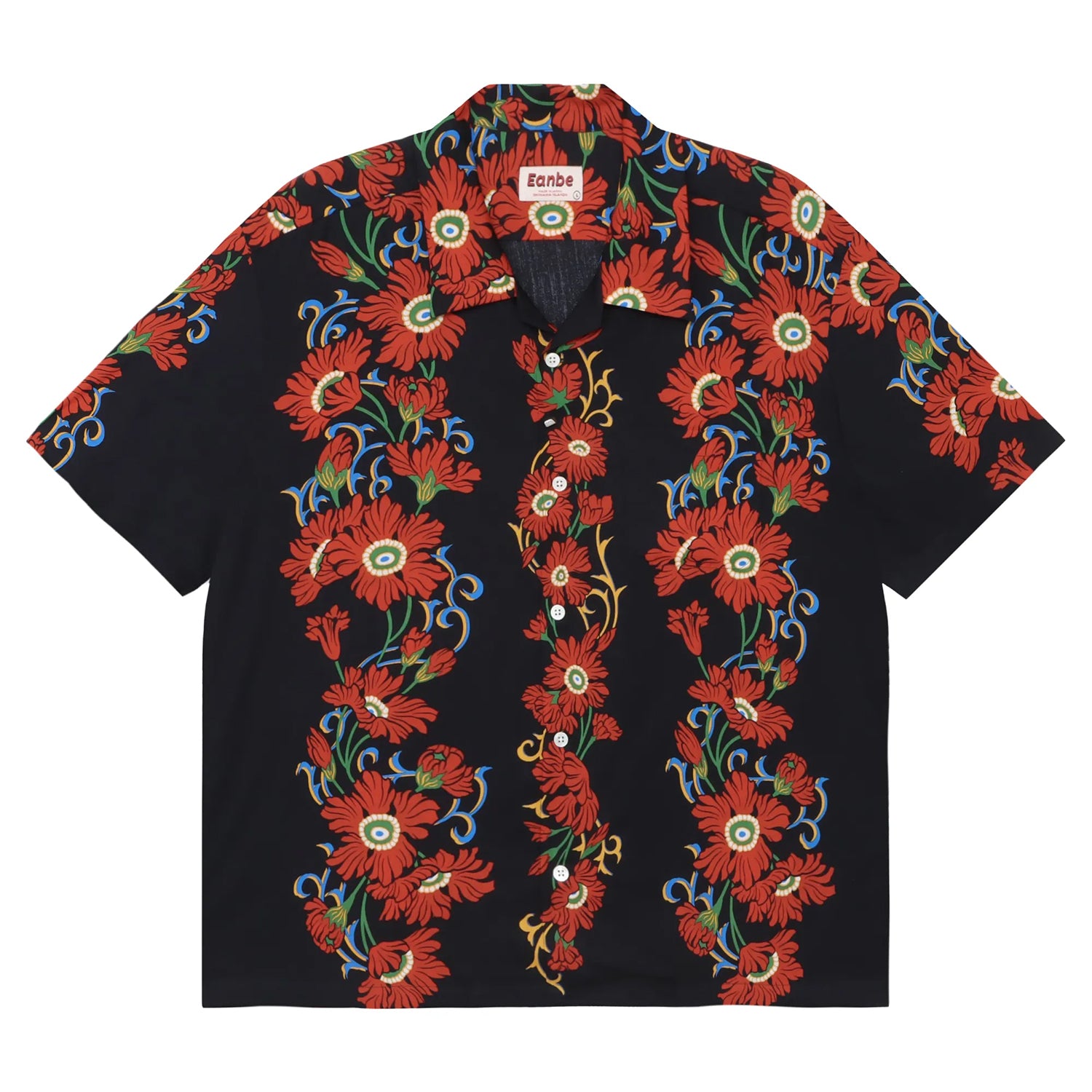 Eanbe Aloha Shirt / LAKUEN ROSE Black