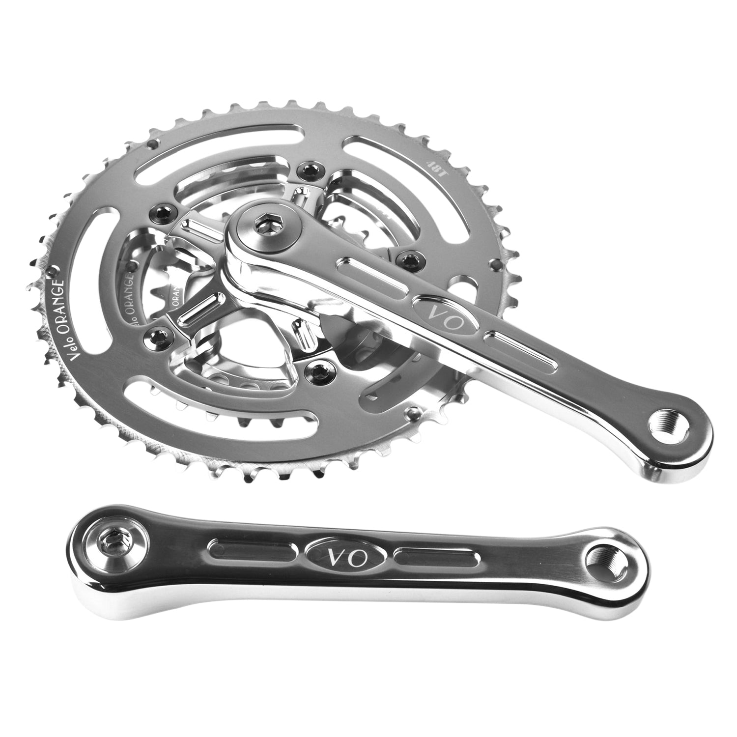 VELO ORANGE Grand Cru 110 Fluted Triple Crankset
