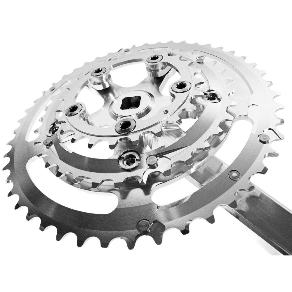 VELO ORANGE Grand Cru 110 Fluted Triple Crankset