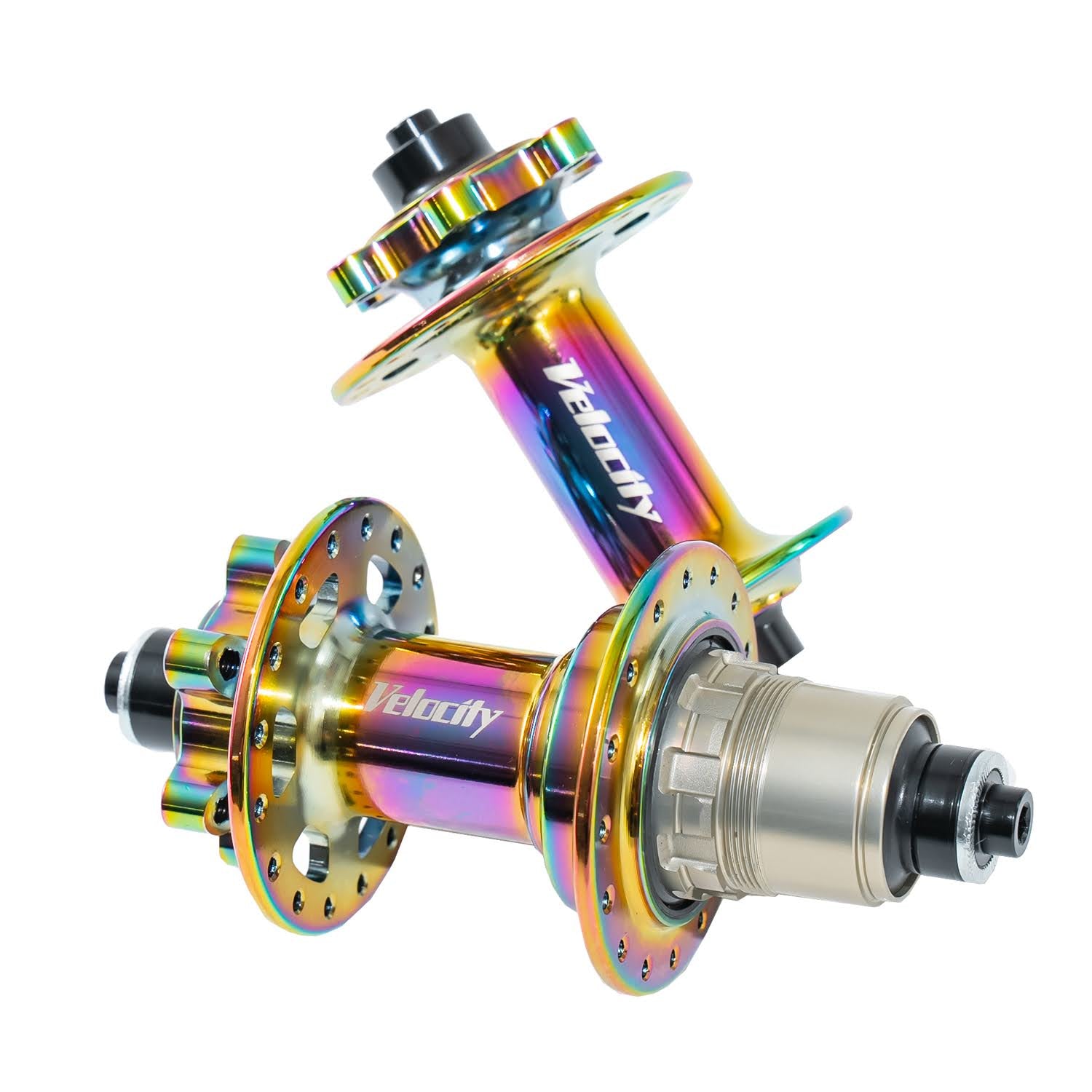 VELOCITY Race Disc F/R Hub Set - Oil Slick