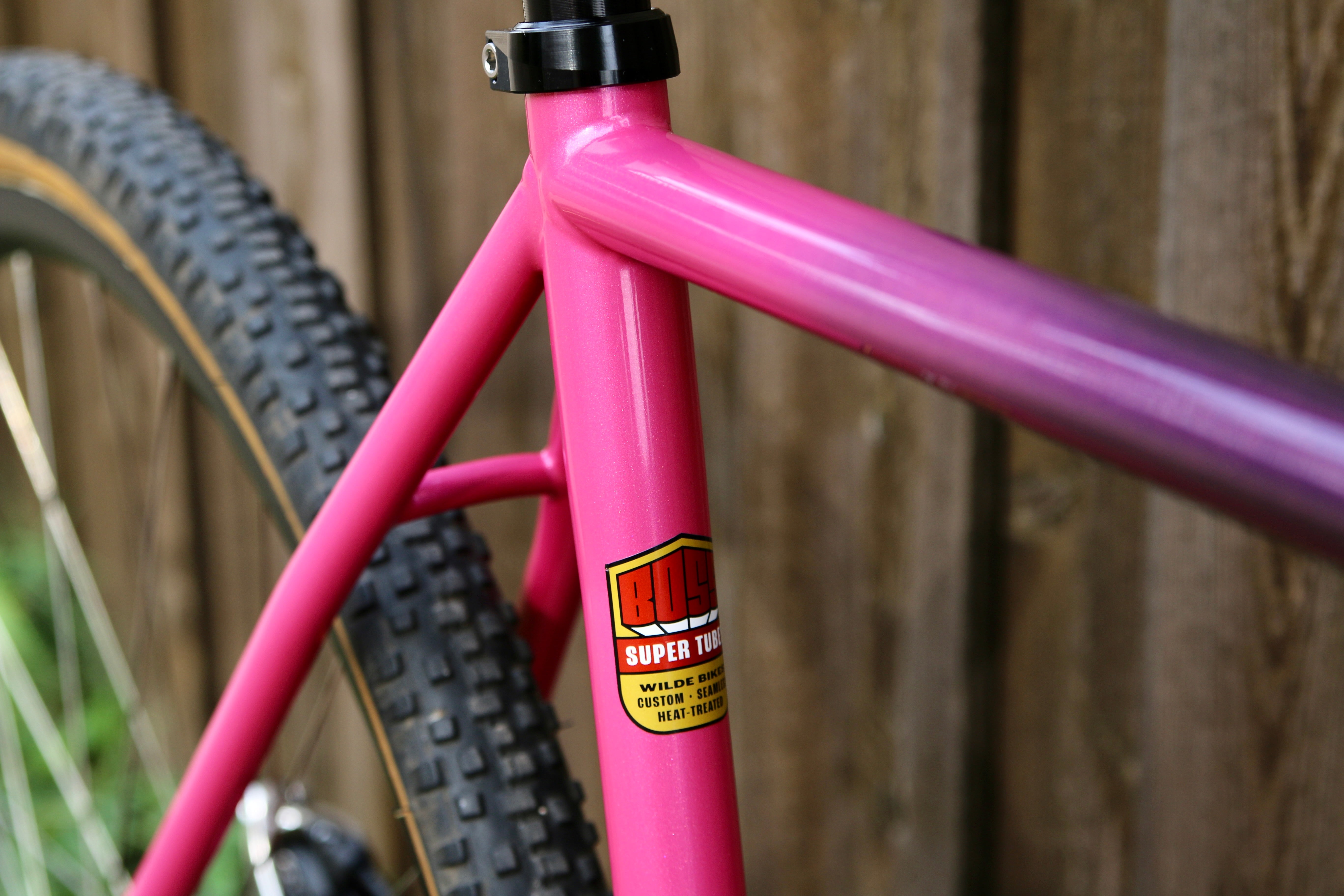 WILDE BICYCLE Mean Jean Frame Set - Purple / Pink Sparkle