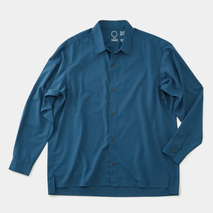箱無し】山と道 Bamboo Shirt インディゴ L バンブーシャツ 山と 箱無し】山と道 Bamboo Shirt インディゴ L バンブーシャツ 山と