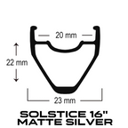 ASTRAL CYCLING Solstice Rim - Matte Silver - 16"