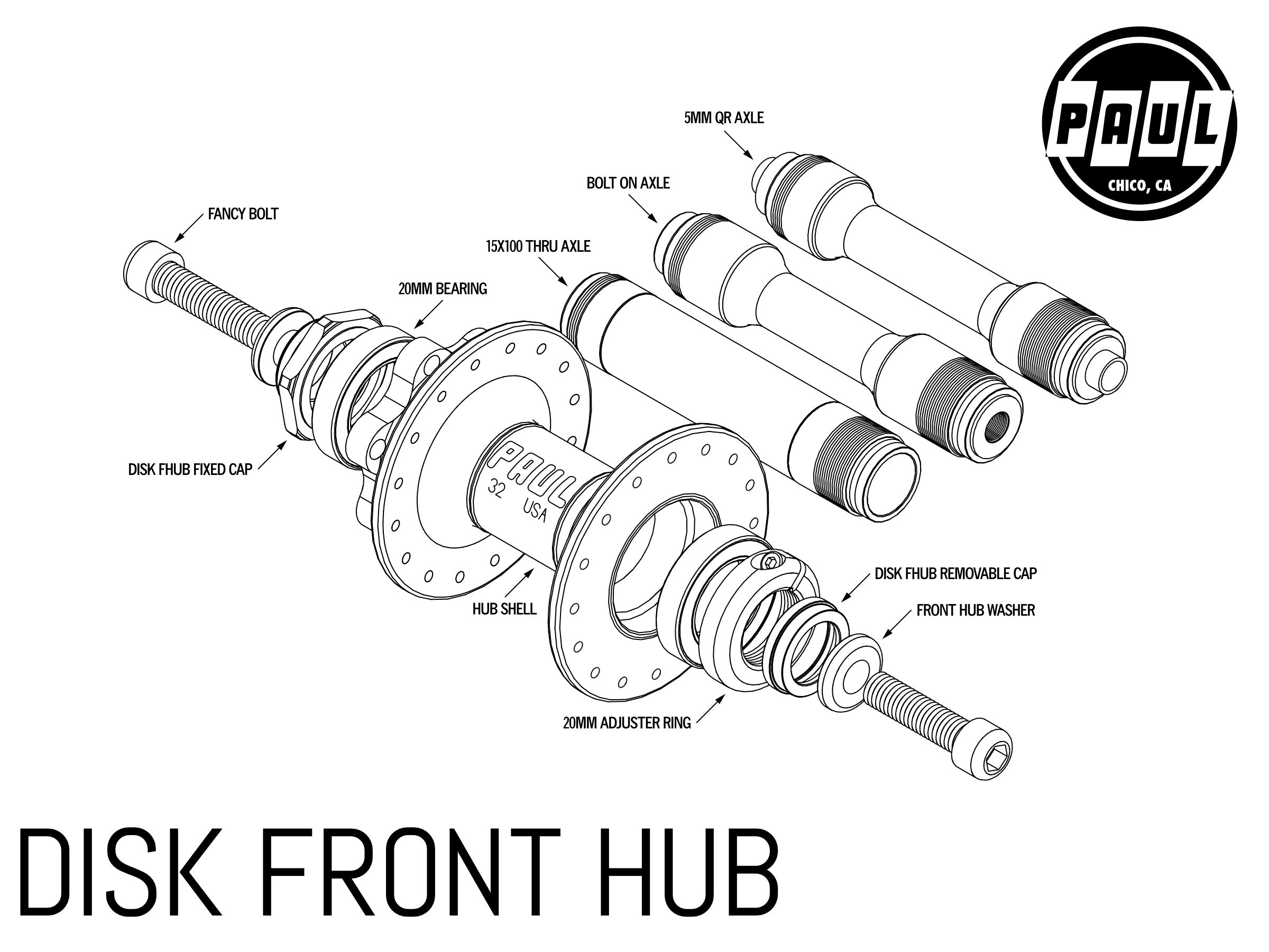 PAUL COMPONENT Disk Front Hub