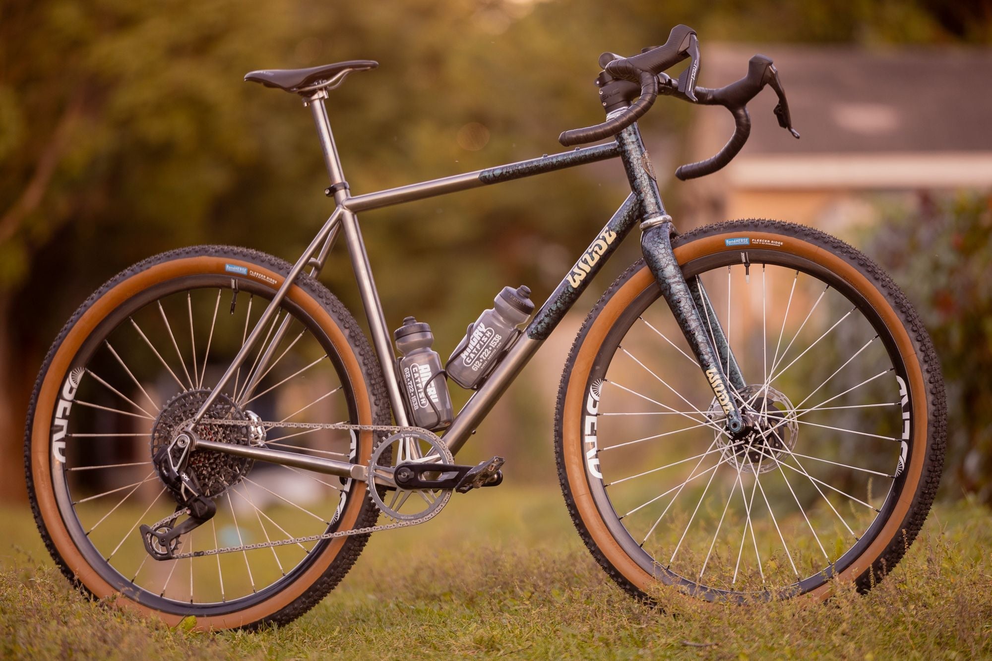 WILDE BICYCLE Heighliner Frame Set - Marbled Green