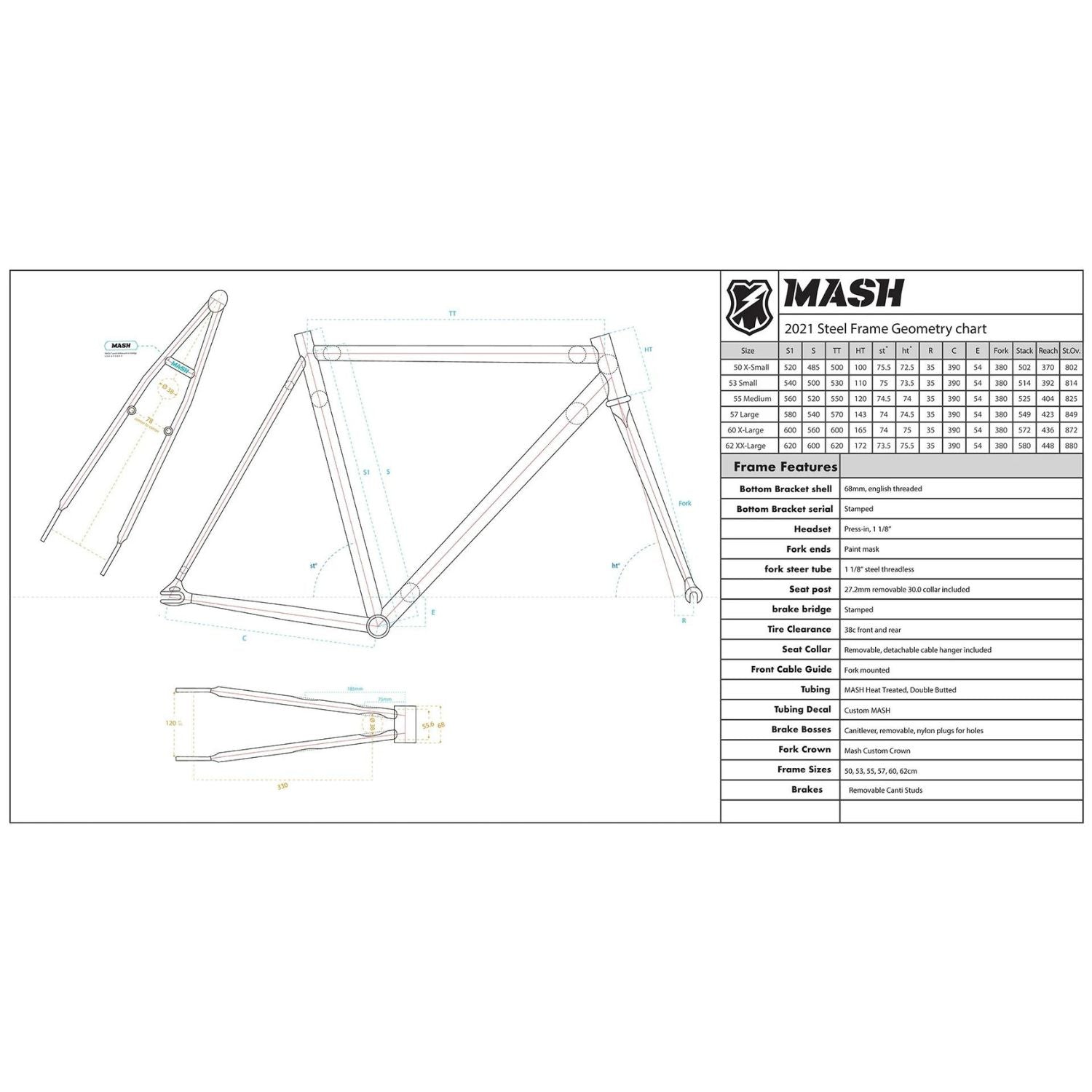 MASH Steel Frame Set 2024 (Purple/Blue Starry Night)