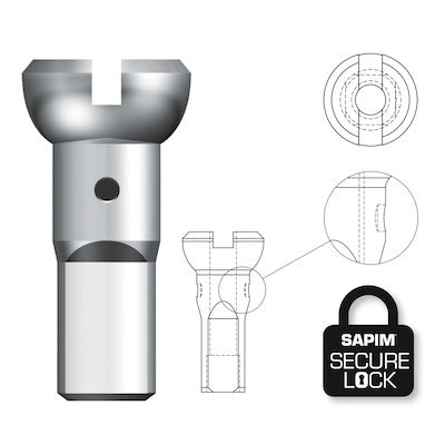 SAPIM Brass Polyax Secure Lock Nipple 14G - 14mm
