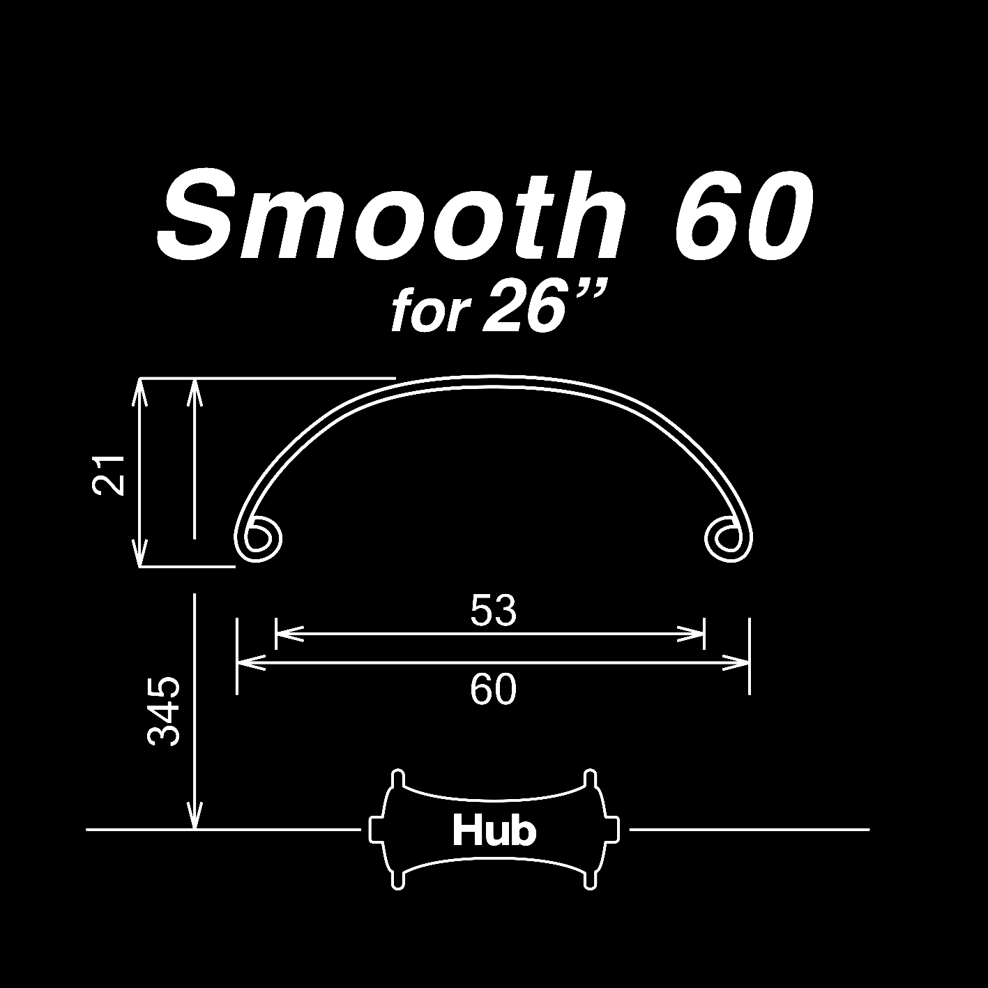 SIMWORKS Smooth 60 for 26" Black