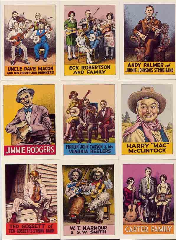 CIRCLES BOOKS Pioneer of Country Music Trading Card Set by R. Crumb