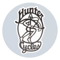 HUNTER CYCLES Silk Print Round Sticker