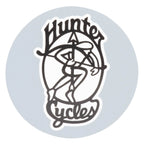 HUNTER CYCLES Silk Print Round Sticker
