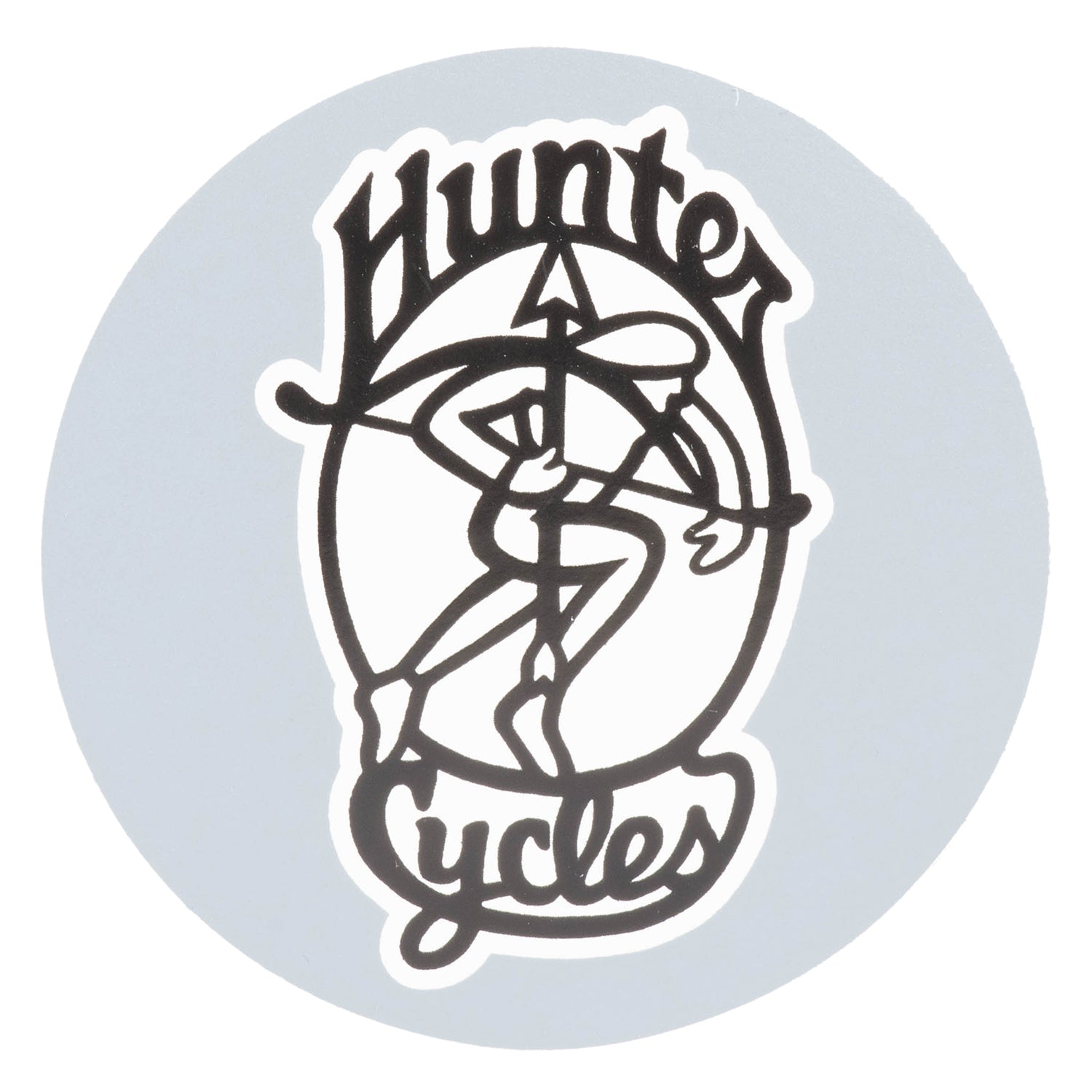 HUNTER CYCLES Silk Print Round Sticker