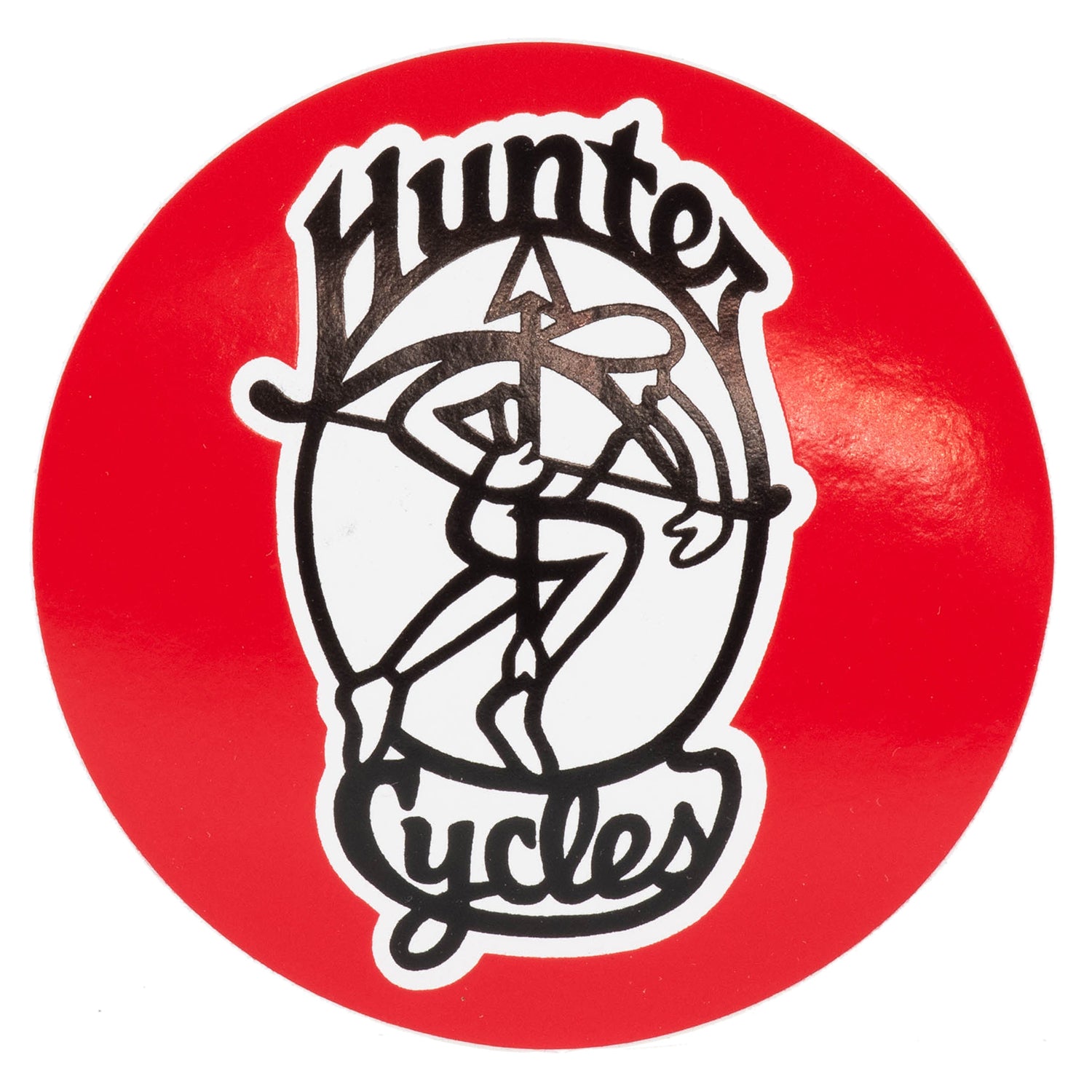 HUNTER CYCLES Silk Print Round Sticker