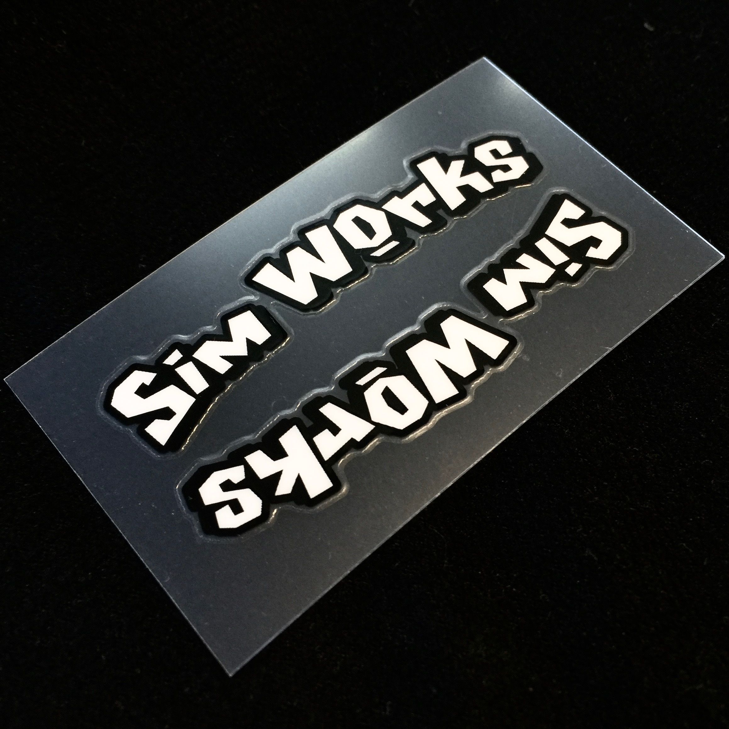 Spare logo decal for SIMWORKS stem