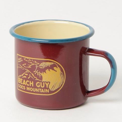 BEACH GUY GOES MOUNTAIN Enamel Mag Cup